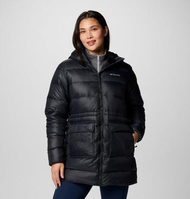 Women's Harmony Falls Hooded Mid Down Jacket, Color: Black, image 1