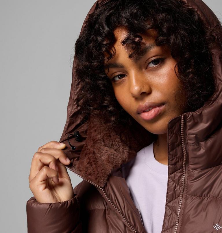 Chaqueta de plumón de largo medio con capucha Harmony Falls para mujer, Color: Tobacco, image 6