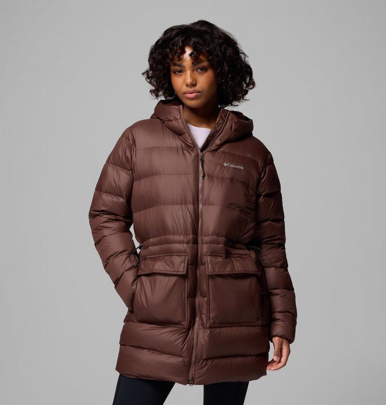 Chaqueta de plumón de largo medio con capucha Harmony Falls para mujer, Color: Tobacco, image 1
