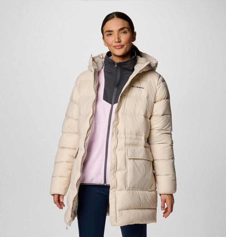 Women's Harmony Falls Hooded Mid Down Jacket, Color: Dark Stone, image 8