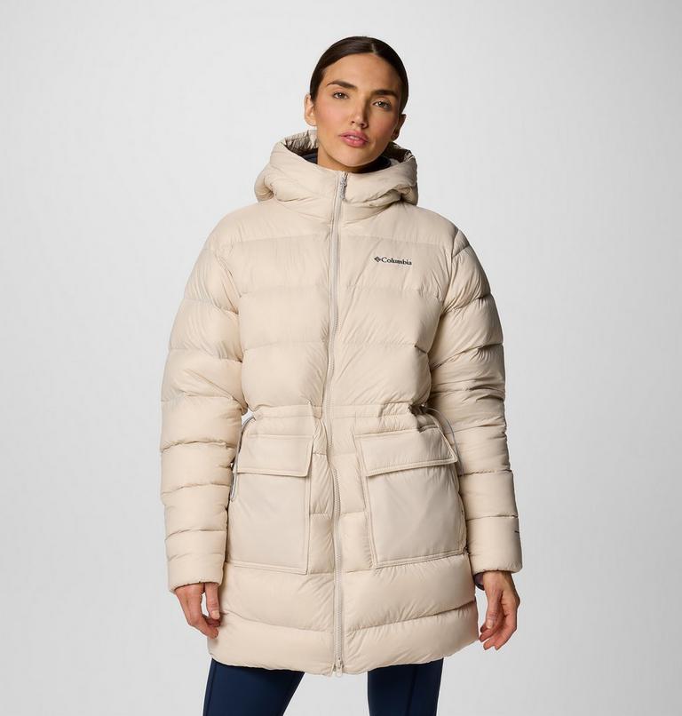 Women's Harmony Falls Hooded Mid Down Jacket, Color: Dark Stone, image 1