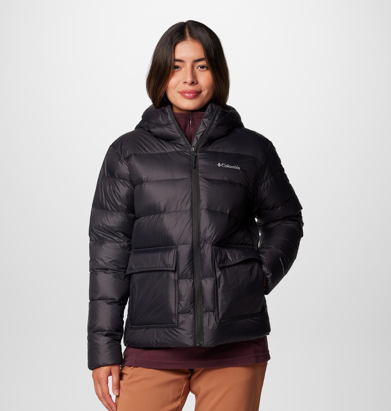 Columbia Piumino Donna Harmony Falls Con Cappuccio – Giacca Invernale Termica Isolante, Piuma 650 Fill, Tecnologia Omni-Heat, Colore Safari, Taglia Small - 2