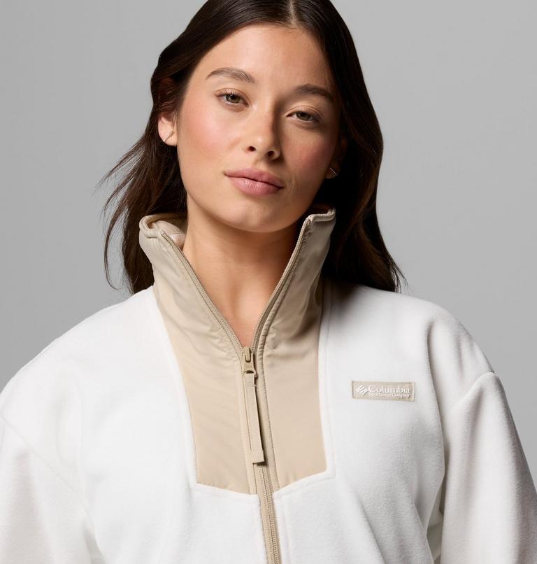 Women's Sequoia Grove Half Zip Fleece, Color: Sea Salt, Dark Stone, Ancient Fossil, image 5