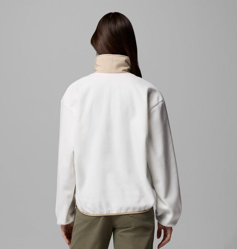 Women's Sequoia Grove Half Zip Fleece, Color: Sea Salt, Dark Stone, Ancient Fossil, image 3