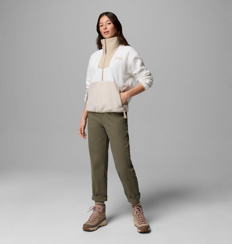 Women's Sequoia Grove Half Zip Fleece, Color: Sea Salt, Dark Stone, Ancient Fossil, image 2