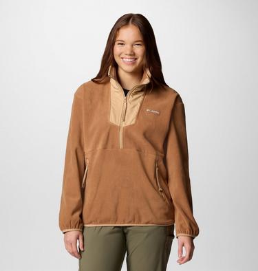 Polaire Demi-Zip Sequoia Grove Femme, Color: Camel Brown, Canoe, image 1
