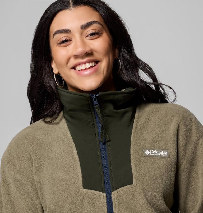 Sequoia Grove 1/2 Zip Fleece, Color: Stone Green, Greenscape, Coll Navy, image 5