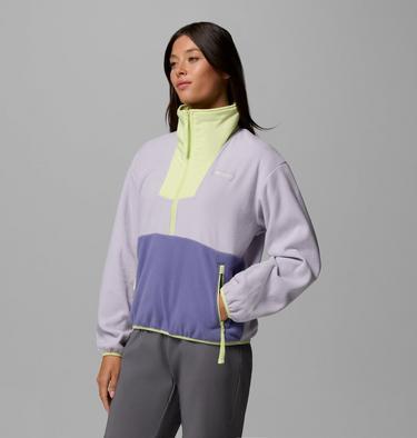Women's Sequoia Grove Half Zip Fleece, Color: Lavender Pearl, Stormwatch, Citron Haze, image 4