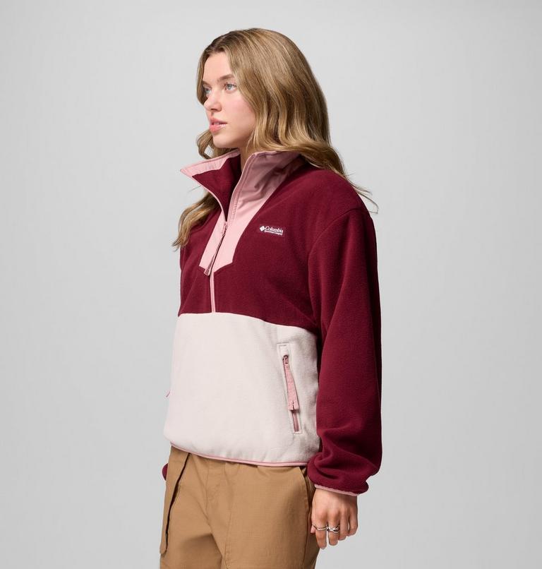 Sequoia Grove 1/2 Zip Fleece, Color: Rich Wine, Dark Stone, Eraser Pink, image 4