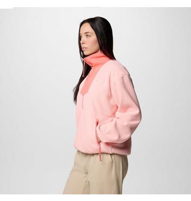 Women's Sequoia Grove Half Zip Fleece, Color: Pink Sand, Alpenglow, image 3