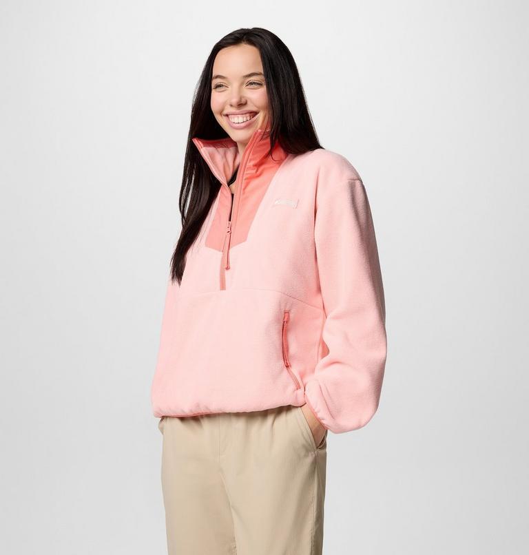 Sequoia Grove 1/2 Zip Fleece, Color: Pink Sand, Alpenglow, image 5