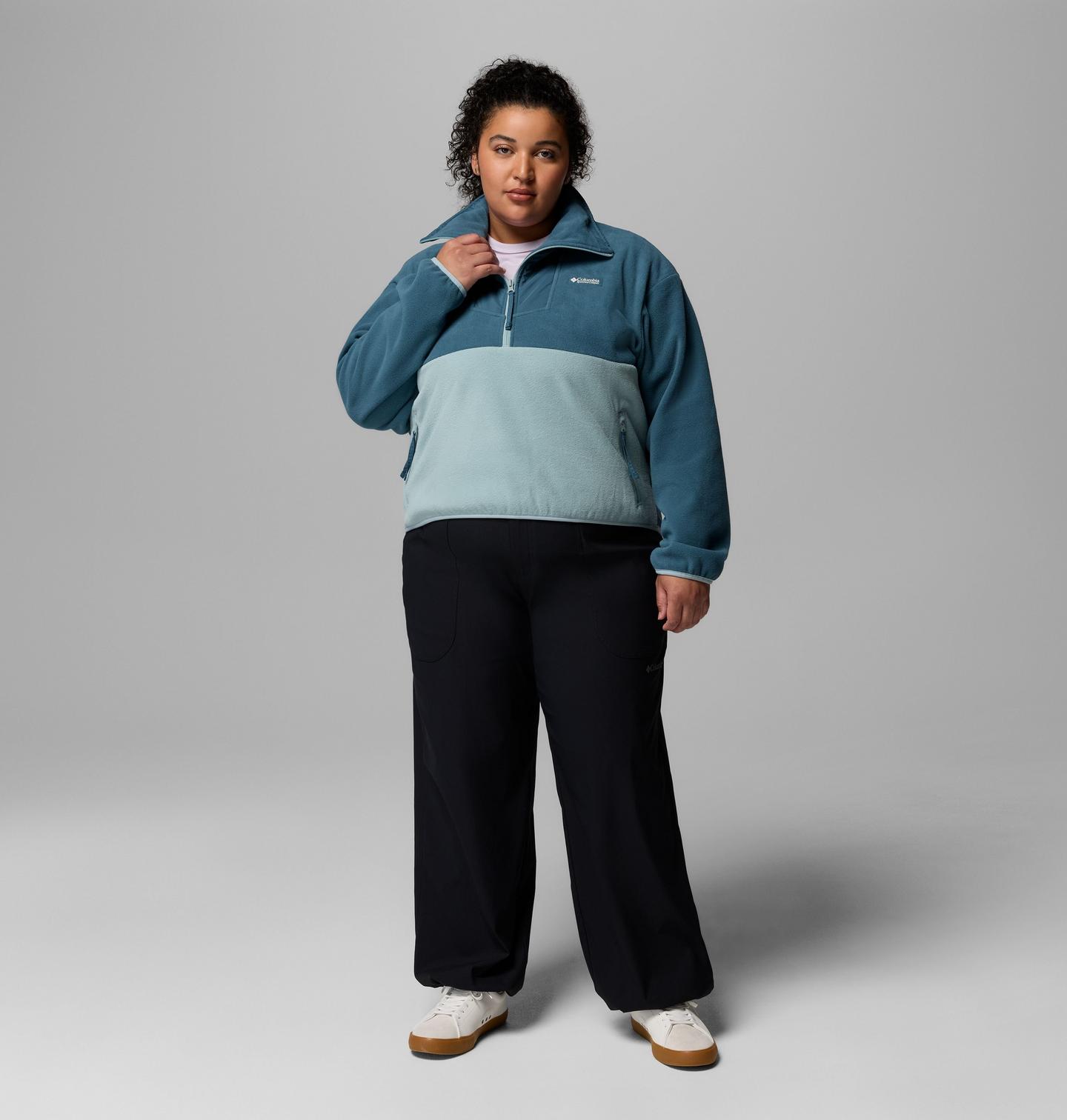 Columbia Women's Sequoia Grove Half Zip Fleece - Plus Size, цвет: Синий — фото 2