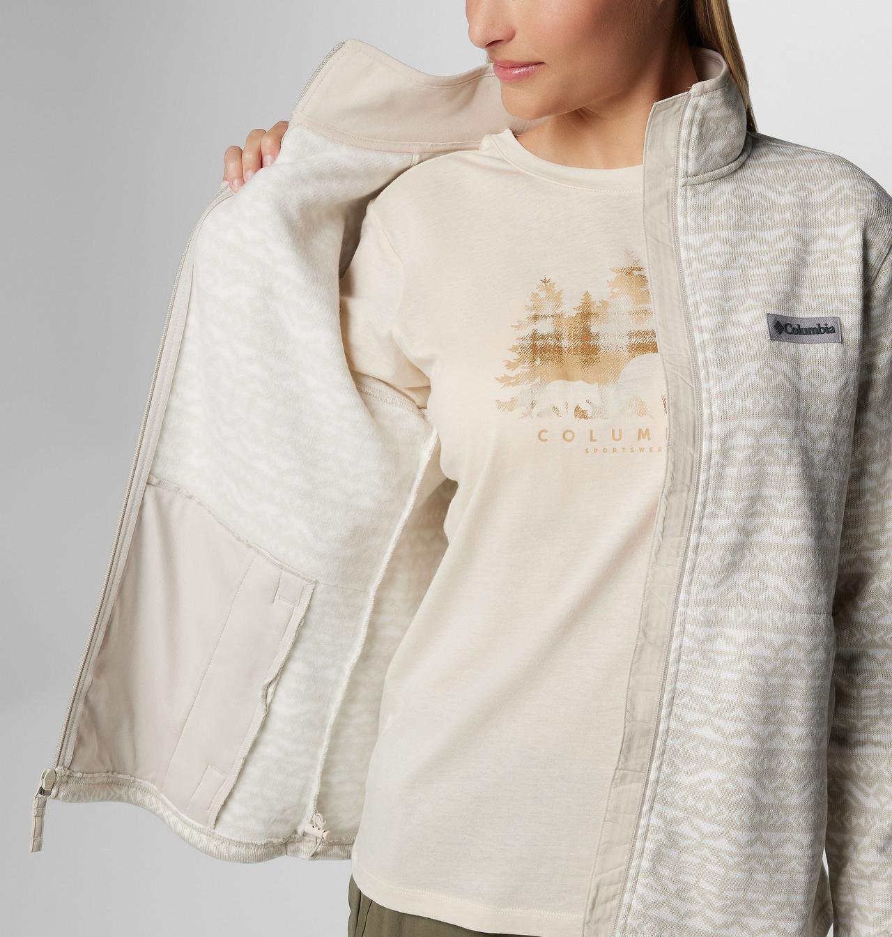 Women's Sweater Weather™ Printed Full Zip Jacket | 100 | XL 7