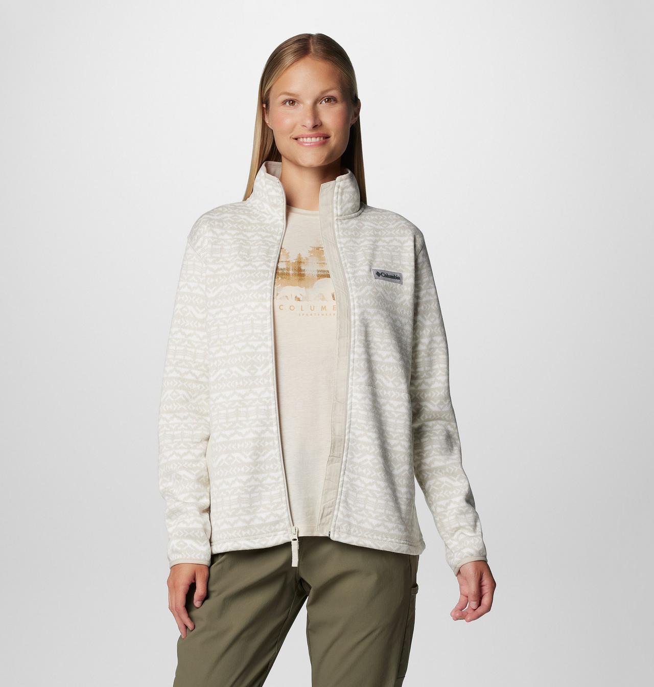 Women's Sweater Weather™ Printed Full Zip Jacket | 100 | XL 9