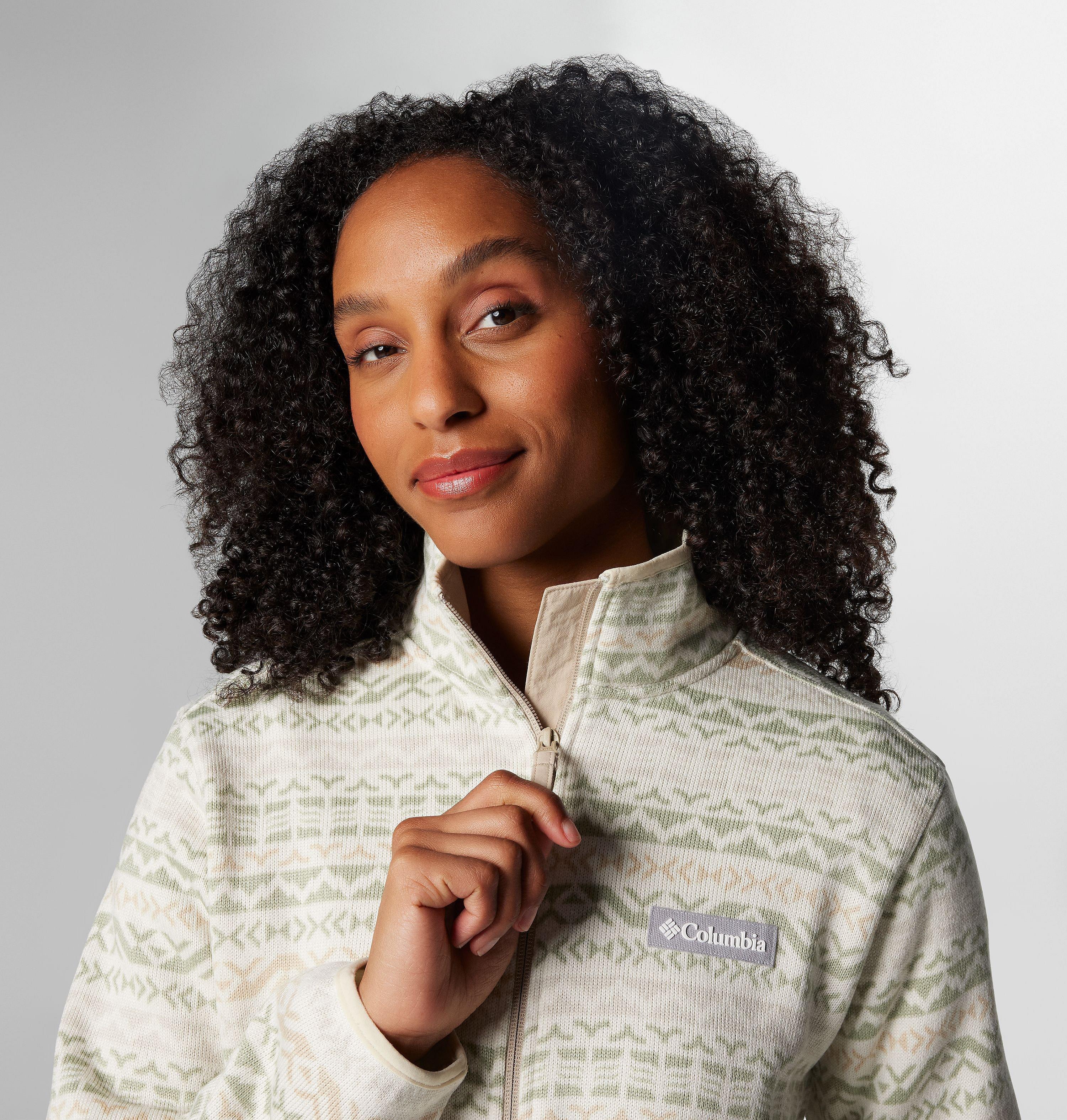 Women's Sweater Weather Printed Full Zip Jacket 5