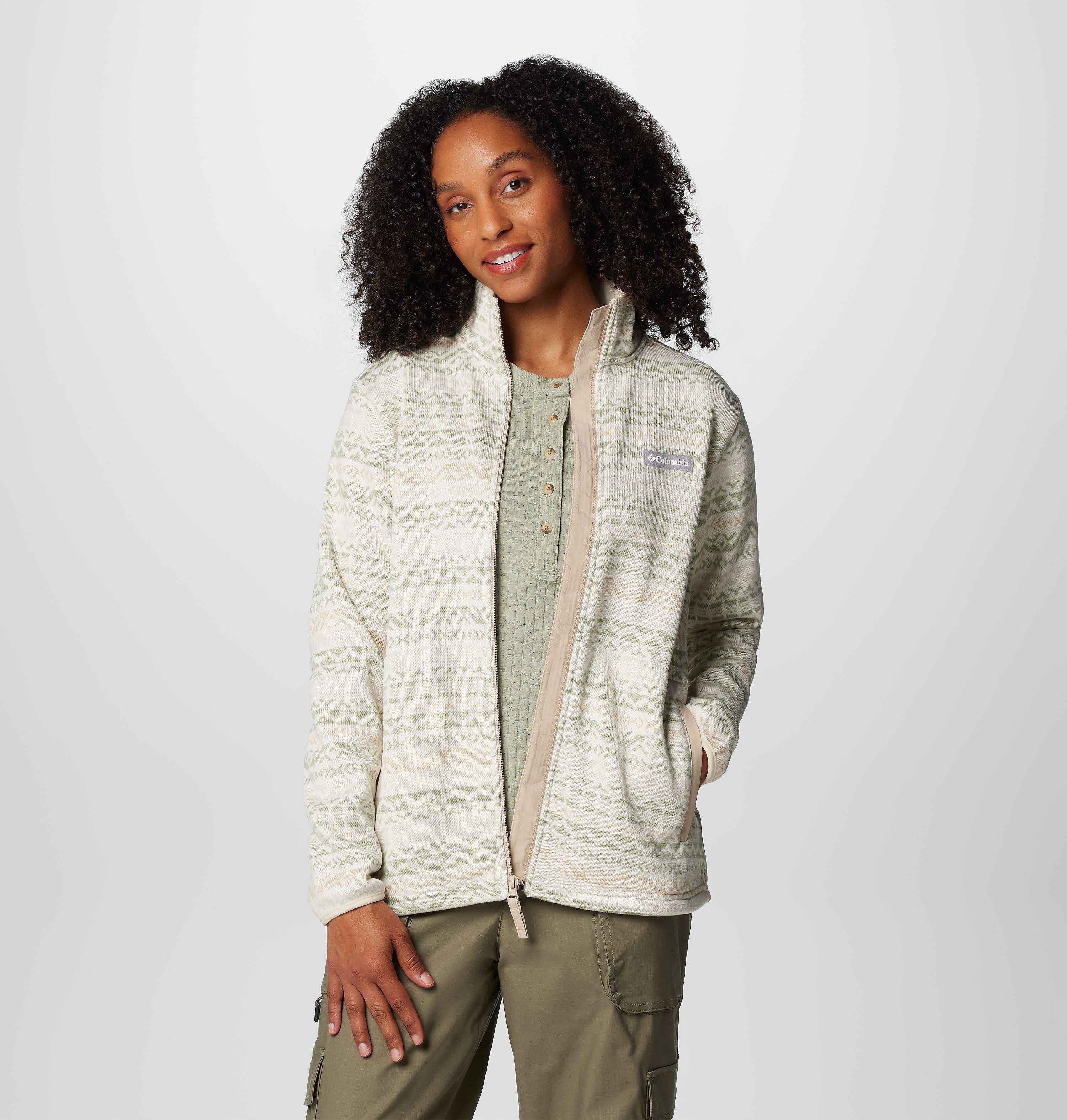 Women's Sweater Weather Printed Full Zip Jacket 7