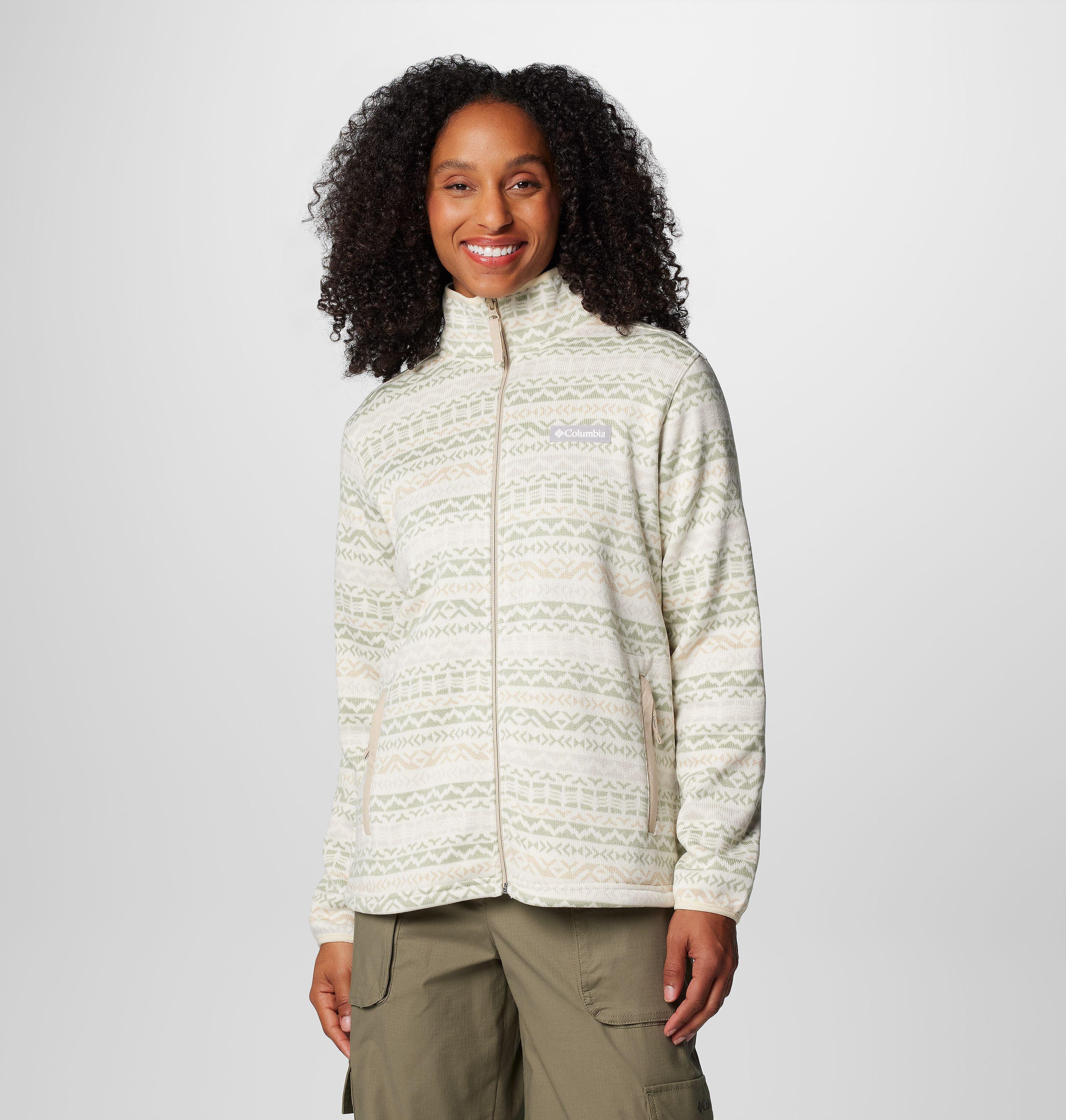 Women's Sweater Weather Printed Full Zip Jacket 1