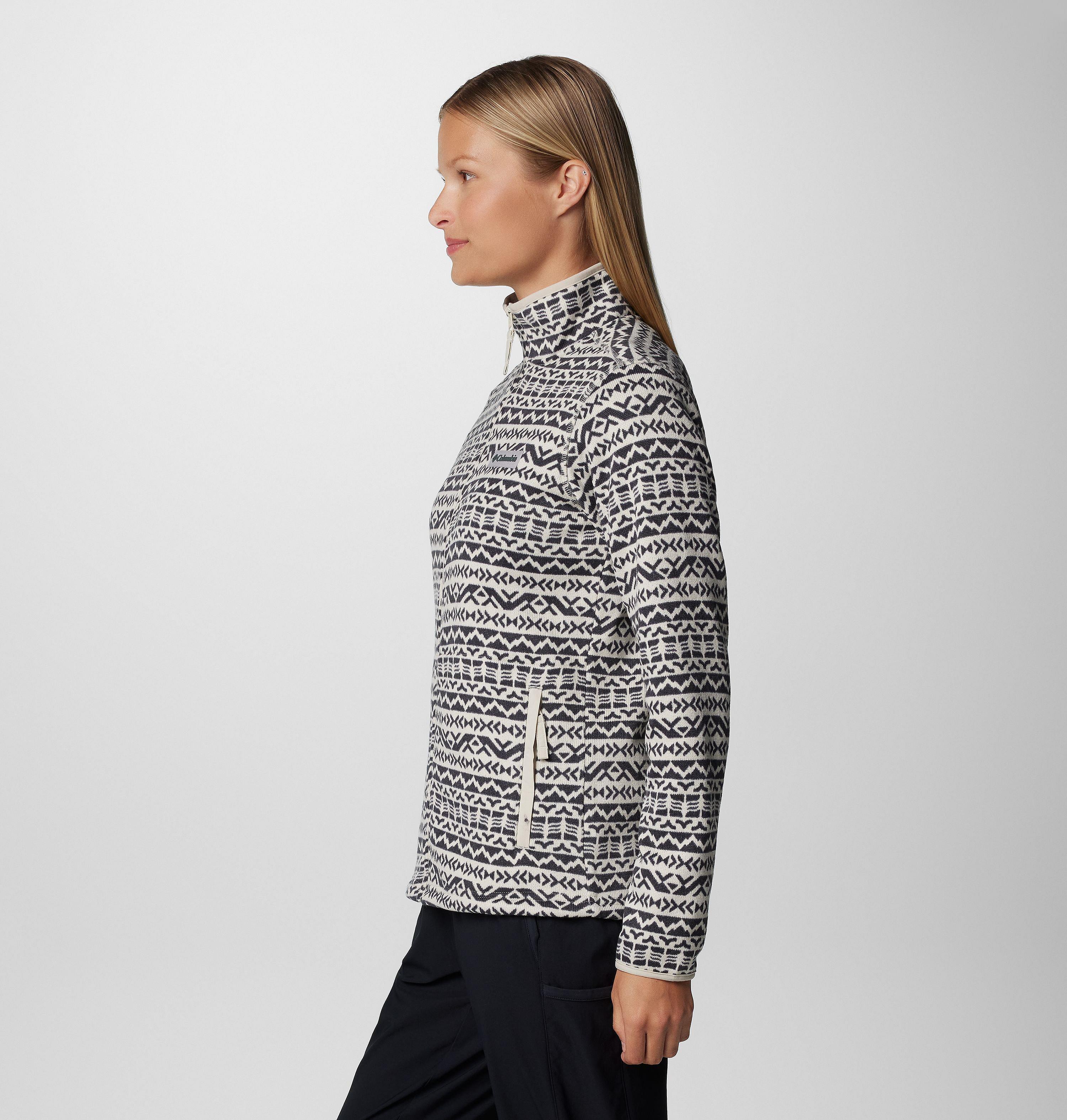 Women's Sweater Weather Printed Full Zip Jacket 4