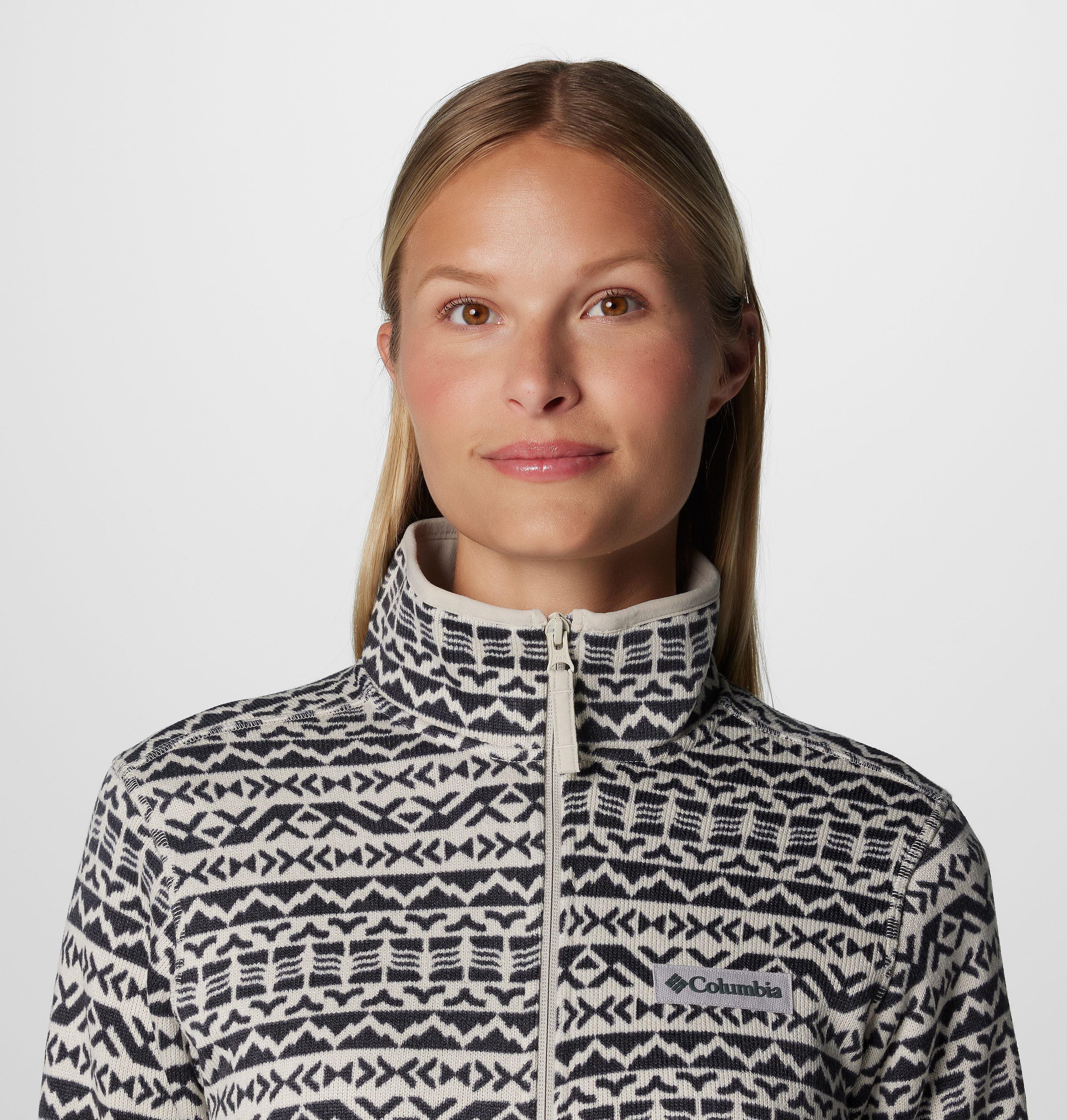 Women's Sweater Weather Printed Full Zip Jacket 5