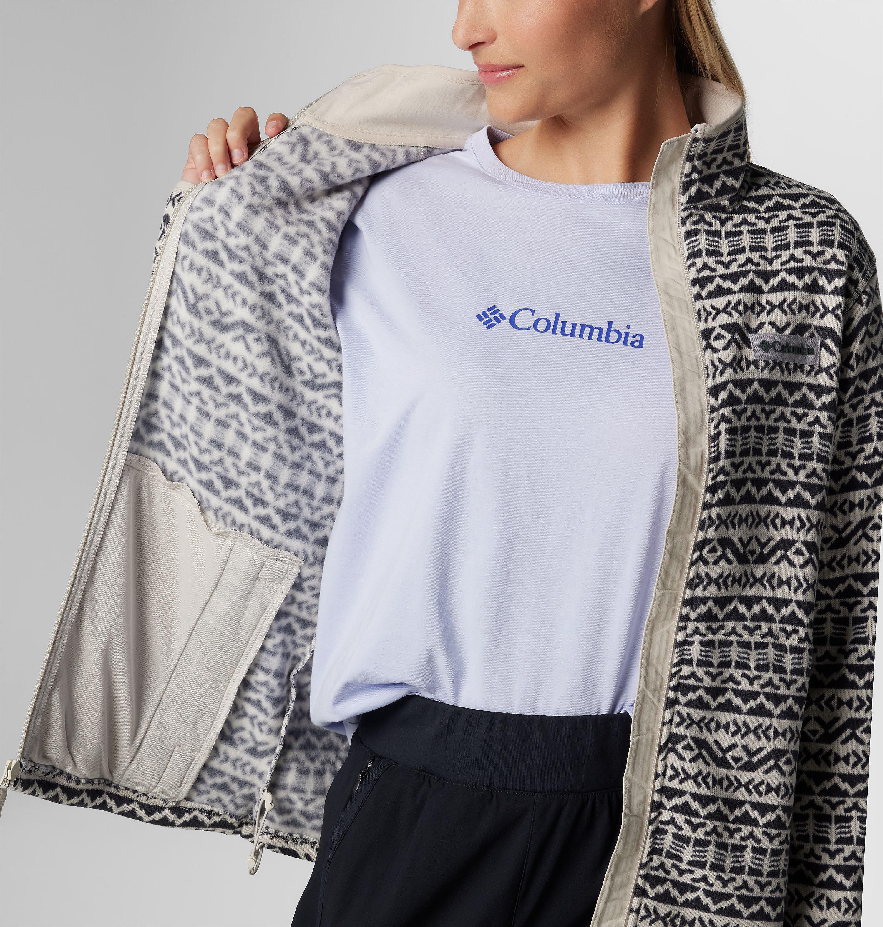 Women's Sweater Weather Printed Full Zip Jacket 7