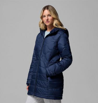 Women's Crown Point II Hooded Puffer Jacket, Color: Collegiate Navy, image 4