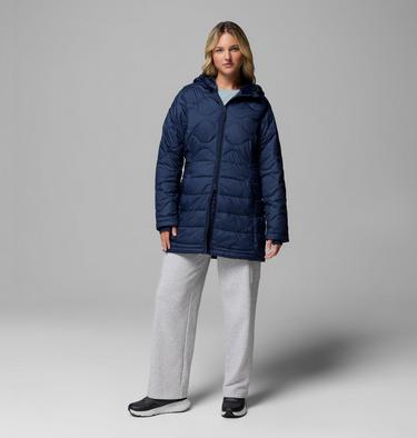 Women's Crown Point II Hooded Puffer Jacket, Color: Collegiate Navy, image 2