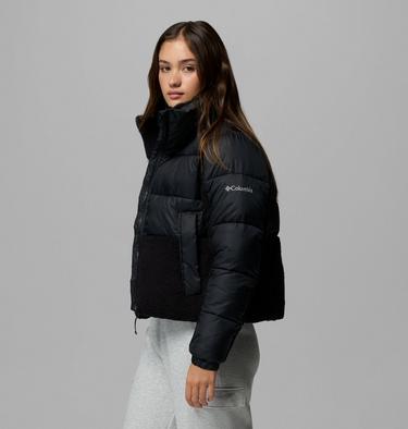 Women's Leadbetter Point II Sherpa Hybrid Puffer Jacket, Color: Black, image 4