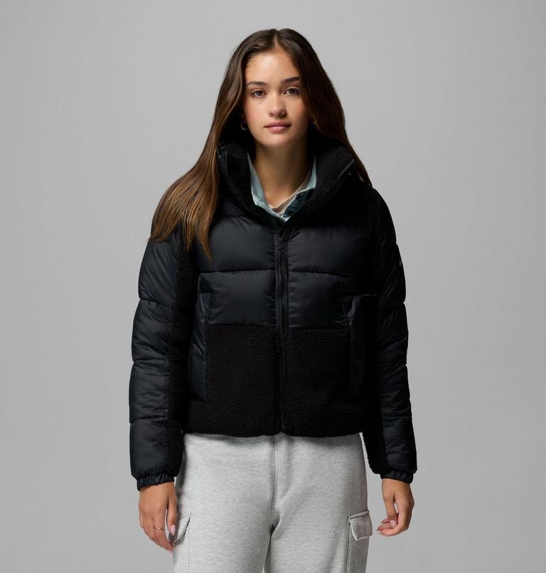 Women's Leadbetter Point II Sherpa Hybrid Puffer Jacket, Color: Black, image 5