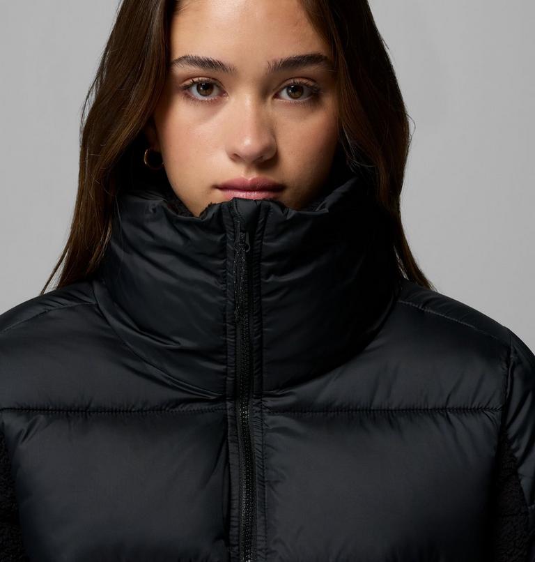 Women's Leadbetter Point II Sherpa Hybrid Puffer Jacket, Color: Black, image 7