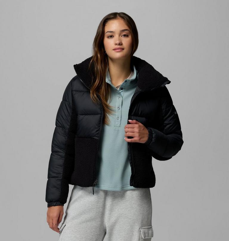 Women's Leadbetter Point II Sherpa Hybrid Puffer Jacket, Color: Black, image 1
