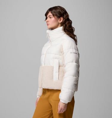 Doudoune Hybride Sherpa Leadbetter Point II Femme, Color: Sea Salt, Dark Stone, image 4