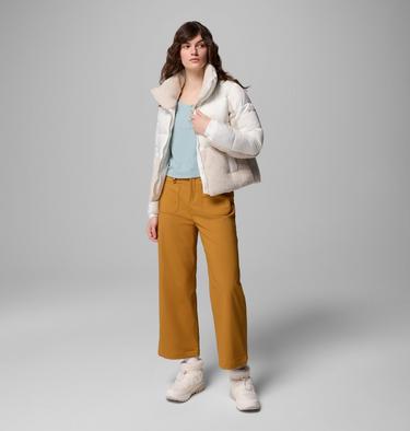 Women's Leadbetter Point II Sherpa Hybrid Puffer Jacket, Color: Sea Salt, Dark Stone, image 4