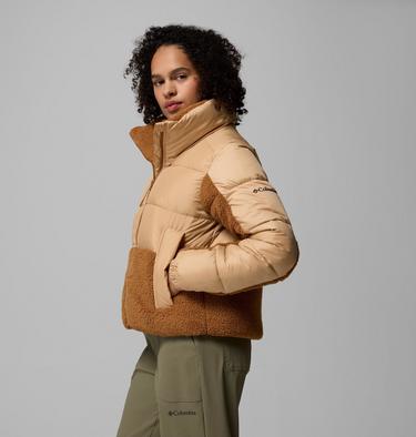 Leadbetter Point II Sherpa Hybrid Puffer-Jacke für Frauen, Color: Canoe, Camel Brown, image 4