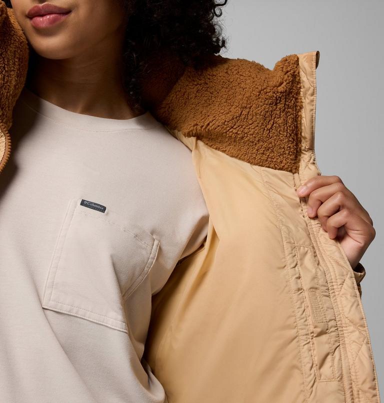 Chaqueta acolchada sherpa híbrida Leadbetter Point II para mujer, Color: Canoe, Camel Brown, image 6