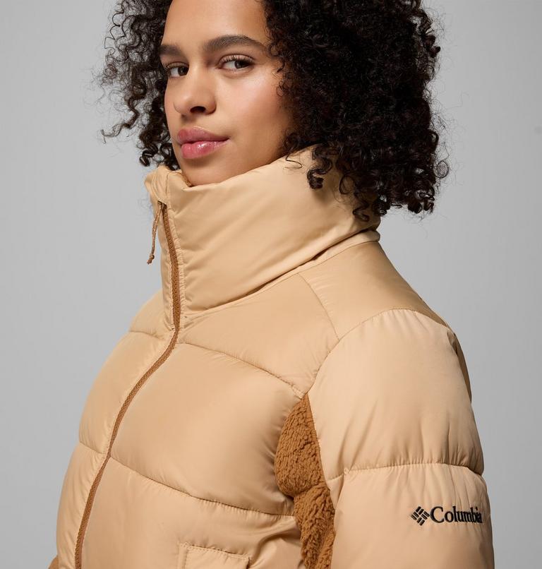 Chaqueta acolchada sherpa híbrida Leadbetter Point II para mujer, Color: Canoe, Camel Brown, image 7