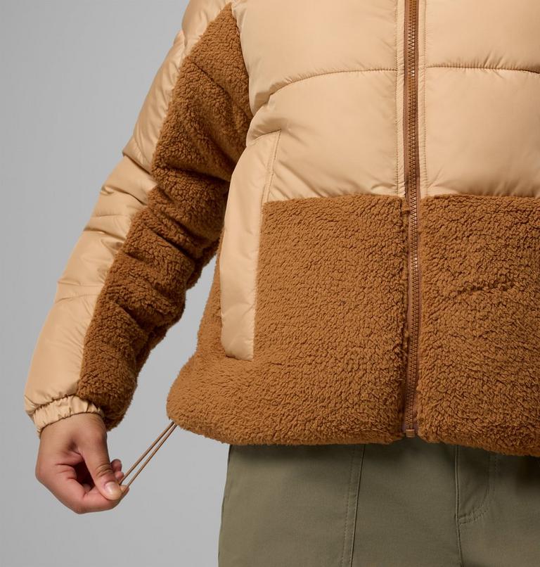 Chaqueta acolchada sherpa híbrida Leadbetter Point II para mujer, Color: Canoe, Camel Brown, image 8