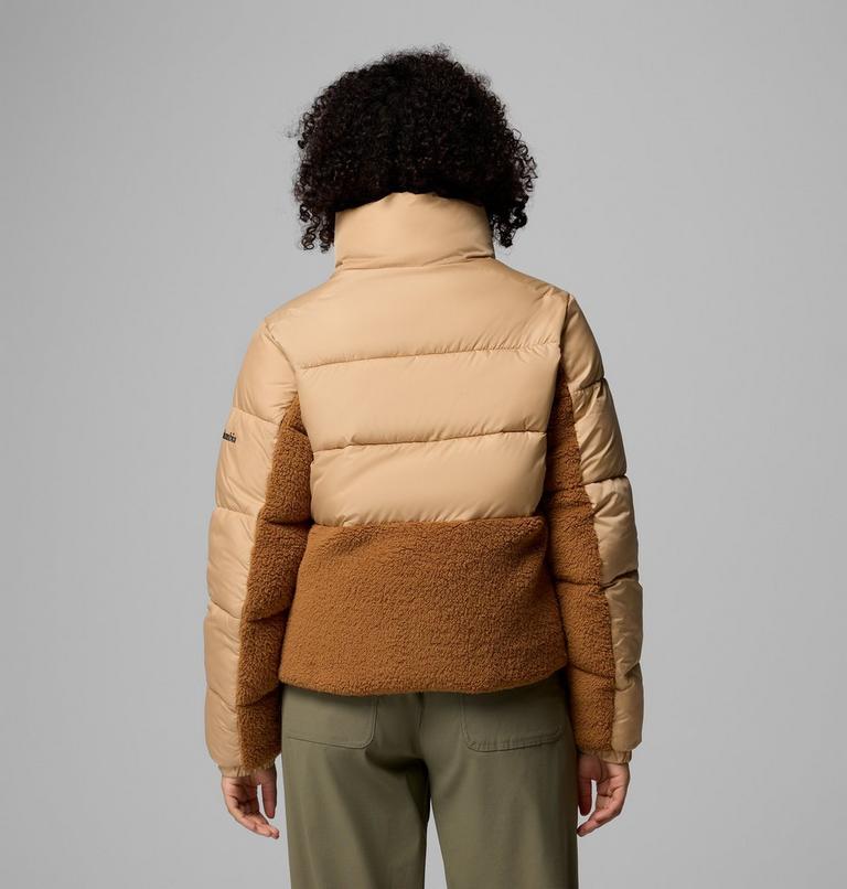Chaqueta acolchada sherpa híbrida Leadbetter Point II para mujer, Color: Canoe, Camel Brown, image 3