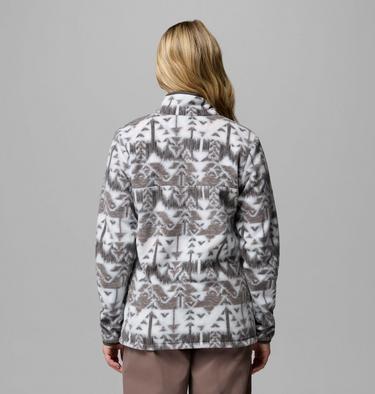 Women's Benton Springs Printed Half Snap Fleece, Color: Cirrus Grey, Sketchup, image 15