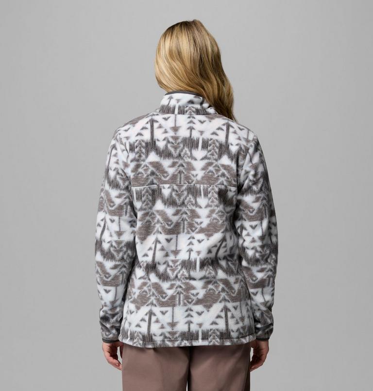 Women's Benton Springs Printed Half Snap Fleece, Color: Cirrus Grey, Sketchup, image 3