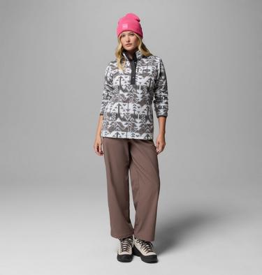Women's Benton Springs Printed Half Snap Fleece, Color: Cirrus Grey, Sketchup, image 14