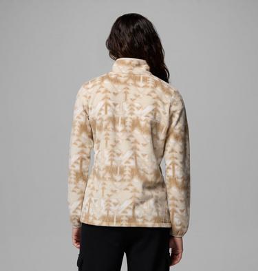 Women's Benton Springs Printed Half Snap Fleece, Color: Ancient Fossil, Sketchup, image 7