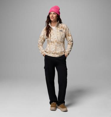 Women's Benton Springs Printed Half Snap Fleece, Color: Ancient Fossil, Sketchup, image 6