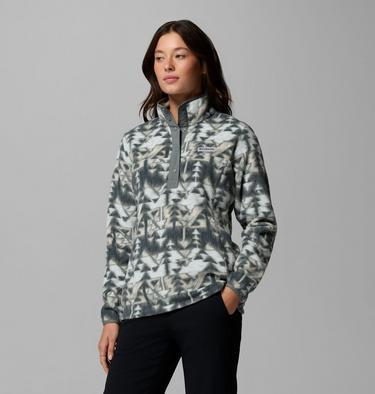 Women's Benton Springs Printed Half Snap Fleece, Color: Sedona Sage, Sketchup, image 20