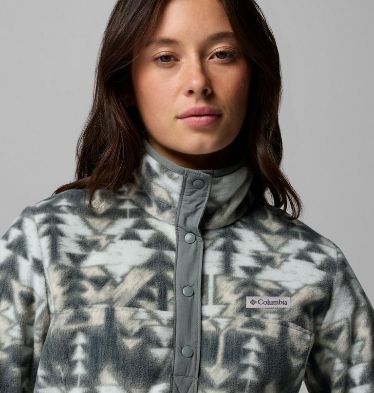 Women's Benton Springs Printed Half Snap Fleece, Color: Sedona Sage, Sketchup, image 5