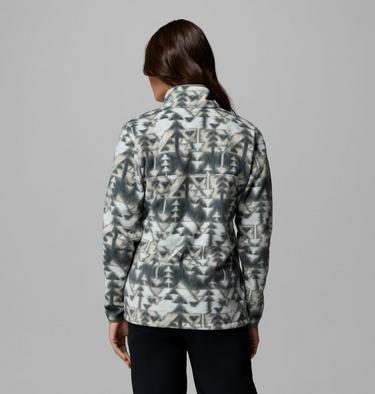 Women's Benton Springs Printed Half Snap Fleece, Color: Sedona Sage, Sketchup, image 19