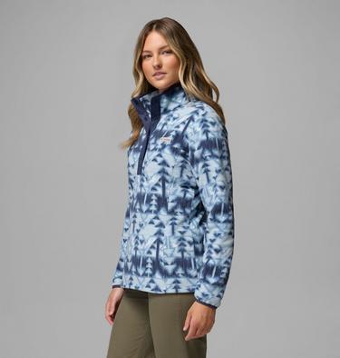Women's Benton Springs Printed Half Snap Fleece, Color: Rainy Day, Sketchup, image 12
