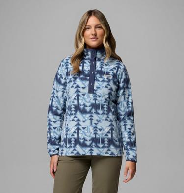 Women's Benton Springs Printed Half Snap Fleece, Color: Rainy Day, Sketchup, image 9
