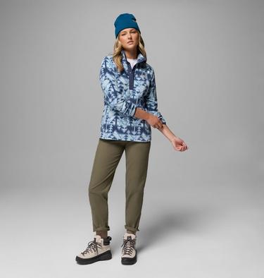 Women's Benton Springs Printed Half Snap Fleece, Color: Rainy Day, Sketchup, image 10