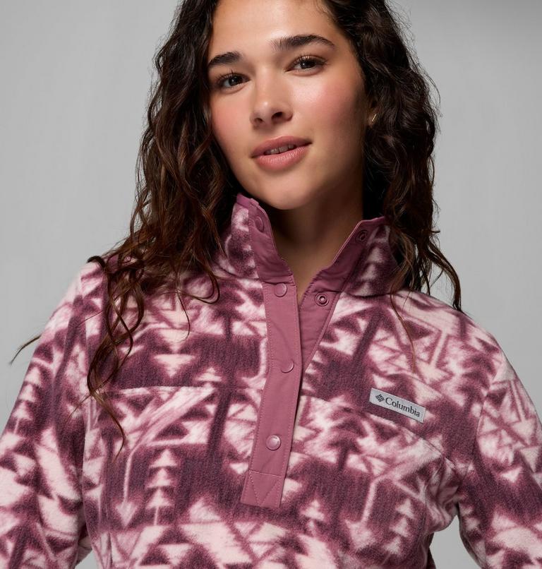 Women's Benton Springs Printed Half Snap Fleece, Color: Antique Mauve, Sketchup, image 5