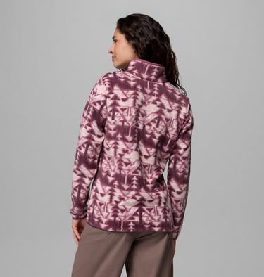 Women's Benton Springs Printed Half Snap Fleece, Color: Antique Mauve, Sketchup, image 3